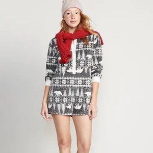 Old Navy Match The Fam Fleece Henley Pajama Romper Size L